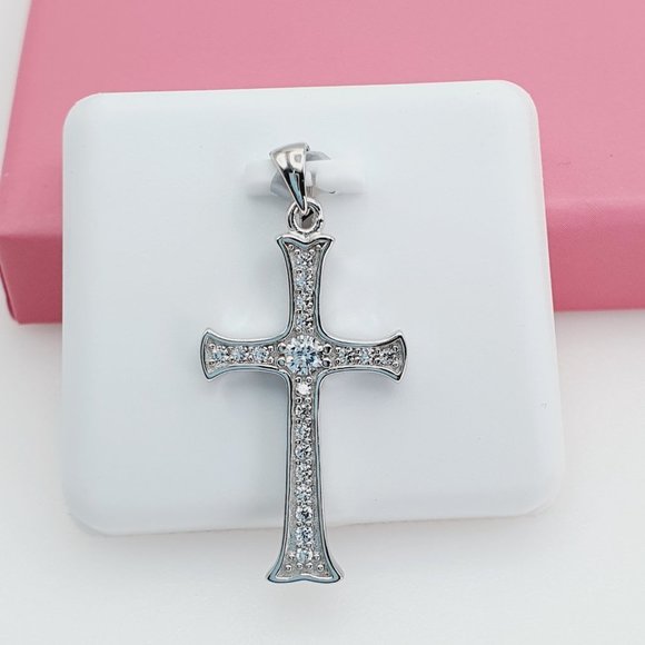 "925 Sterling Silver Cubic Zirconia Pendant,U19254425 - Picture 4 of 11